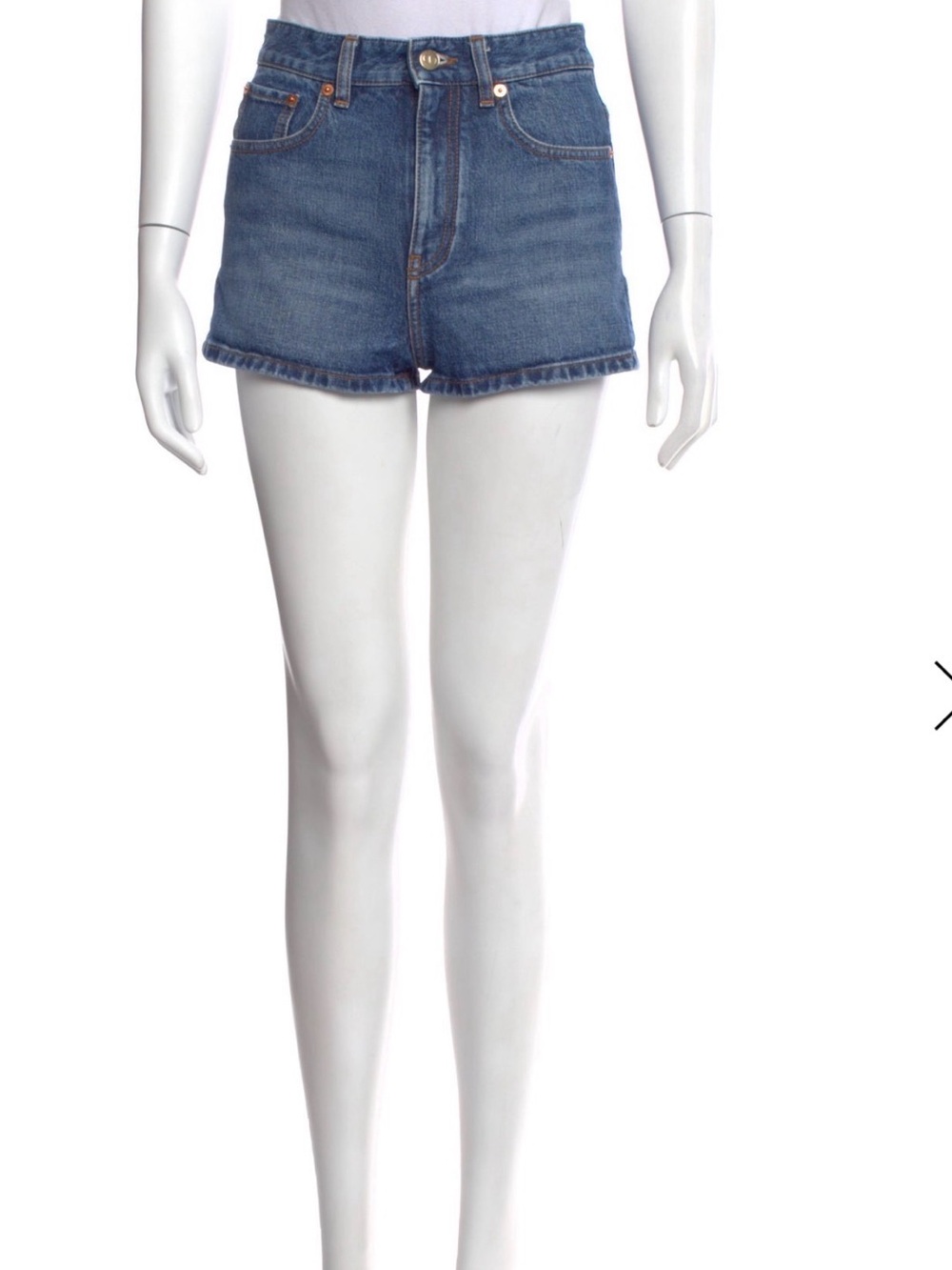 Valentino Mid-High Blue Denim Jean Shorts